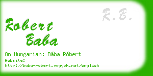 robert baba business card